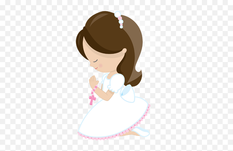 768263 Communion Clipart Holy Communion - First Communion Girl Praying Clipart Emoji,Communion Clipart