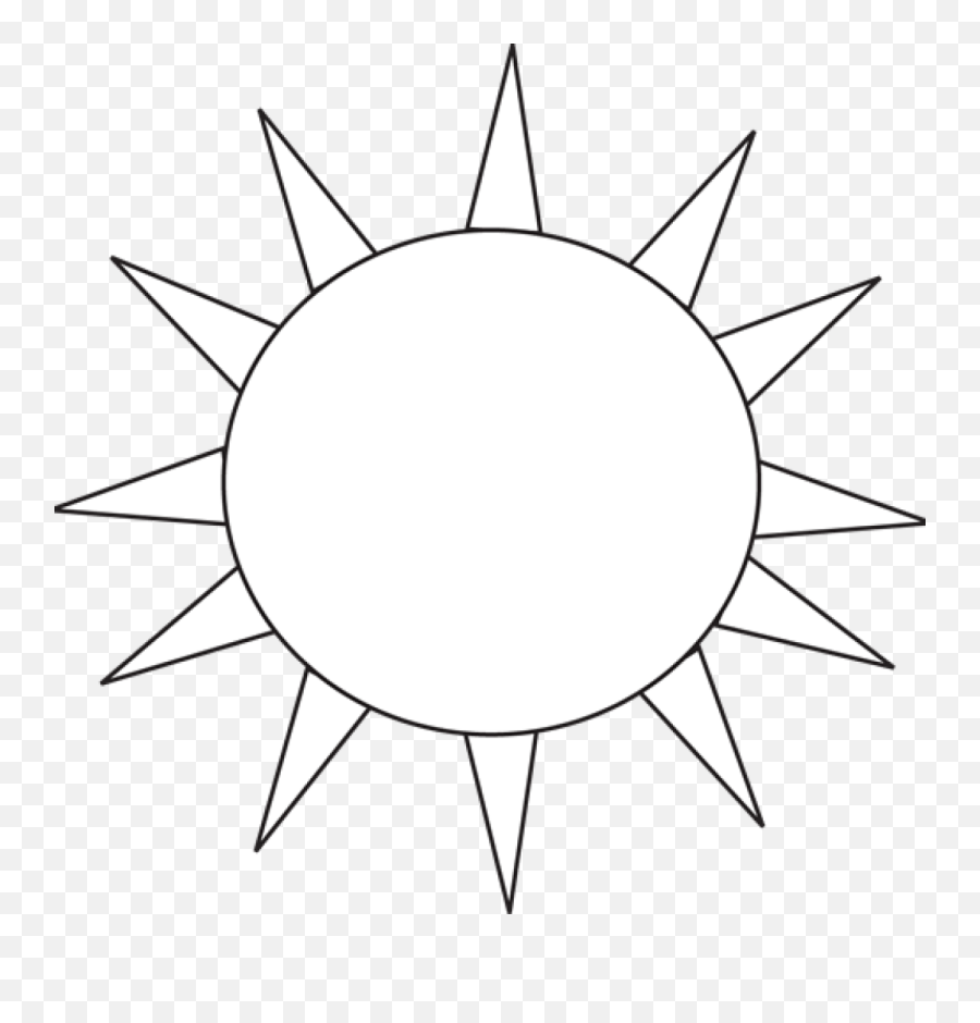 Black And White Sun For Letter S Clip Art - Black And White Sun Clipart Black And White Emoji,Sun Clipart