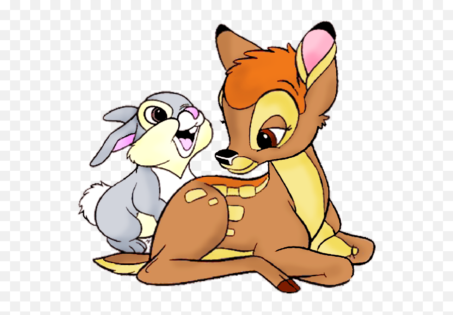 Bambi And Thumper Cartoon Clipart - Cartoon Bambi And Thumper Emoji,Bambi Png