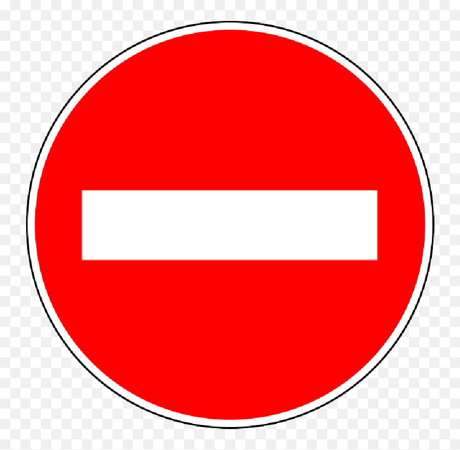 No Entry Traffic Sign Transparent Png - Machines Of The Isle Of Nantes Emoji,No Sign Png