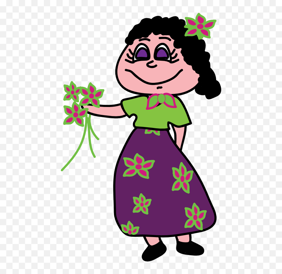 Beautiful Flower Lady Clipart I2clipart - Royalty Free Lude Poruke Za Roendan Emoji,Lady Clipart