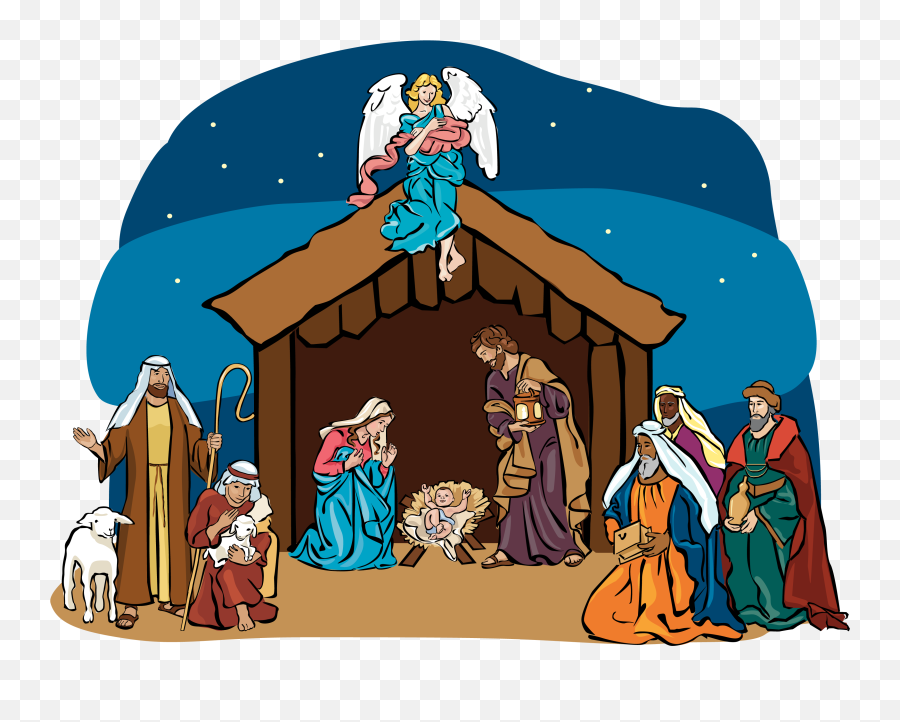 Download Hd Nativity Clipart Baby Jesus - Clipart Nativity Png Emoji,Nativity Clipart
