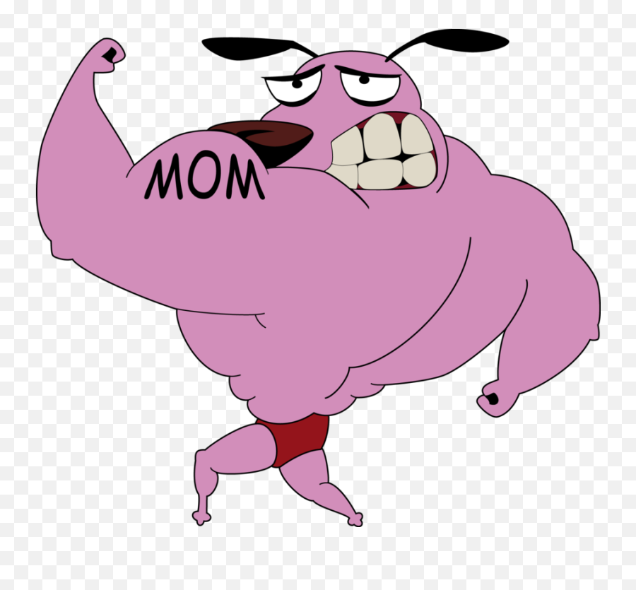 Courage The Cowardly Dog Bodybuilder - Courage The Cowardly Dog Like Emoji,Courage The Cowardly Dog Png
