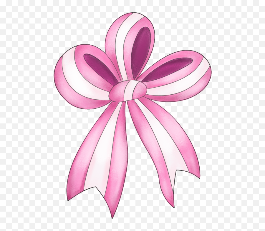 White Bows Transparent Cartoon - Pink And White Bow Png Transparent Emoji,Pink Bow Transparent Background