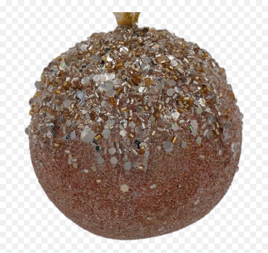Get Beaded Rose Gold Christmas Ornament In Mi At English - Sparkly Emoji,Rose Gold Png