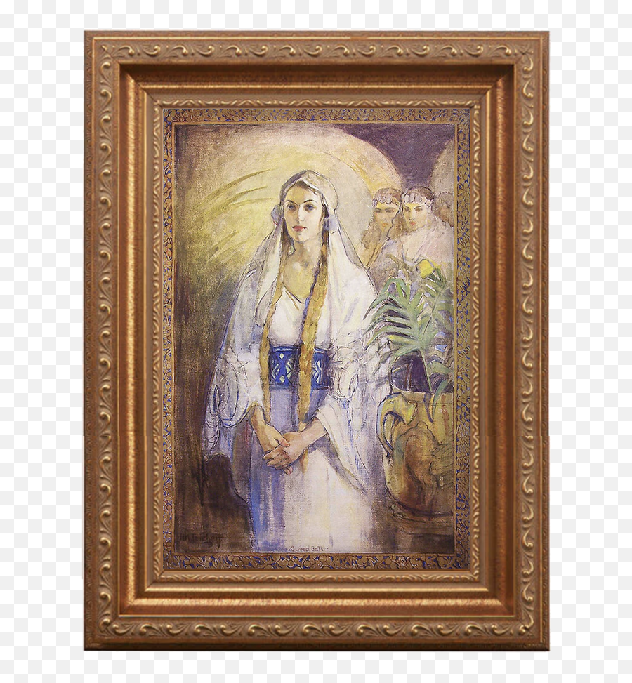 Queen Esther Painted Border Emoji,Gold Picture Frame Png