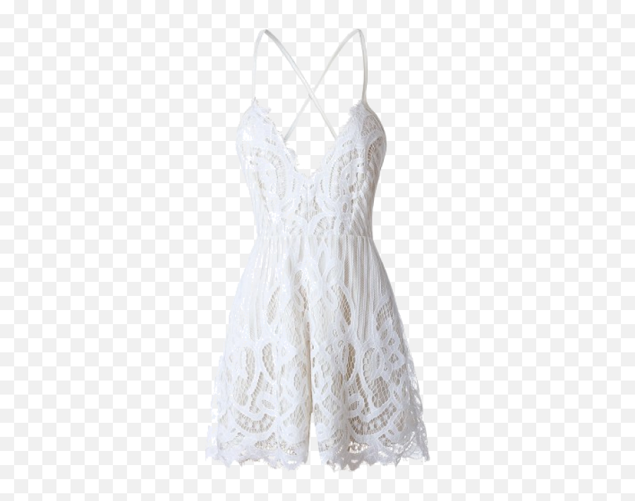 Ledatrend Dresses White Lace Romper - Trendmenet Emoji,White Lace Png