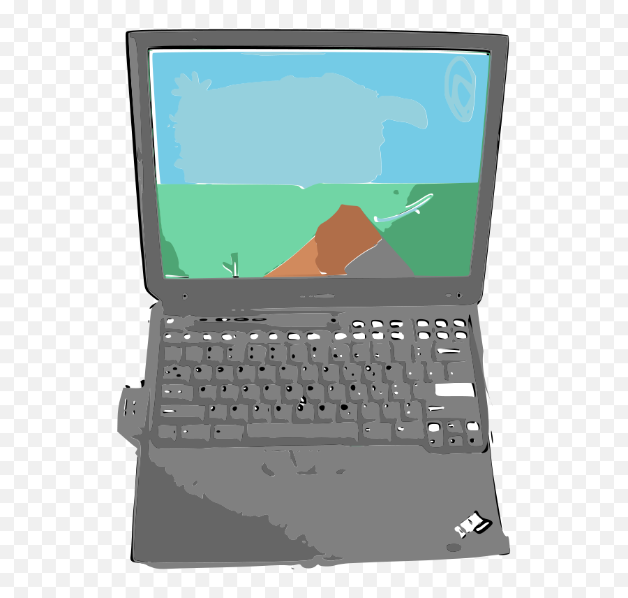 Free Clip Art Notebook Computer By Rgesthuizen - Space Bar Emoji,Laptop Clipart