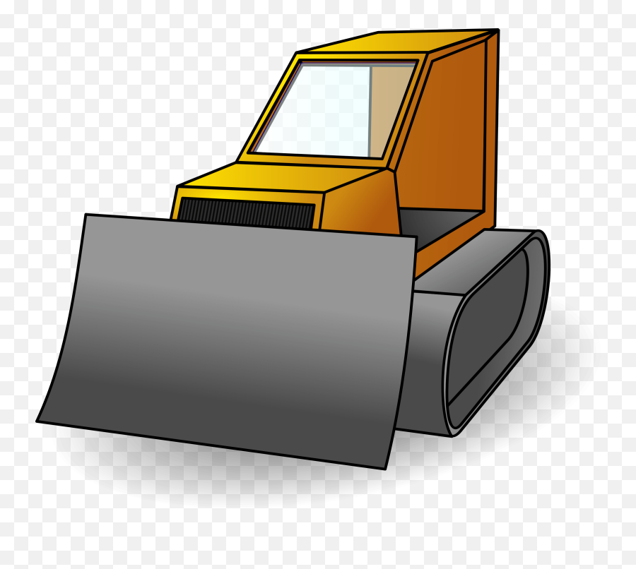 Bulldozer Clip Art At Clker - Buldozer Kartun Emoji,Bulldozer Clipart