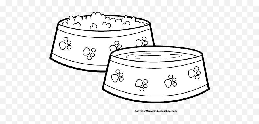 Pet Food Jpg Library Black And White - Transparent Background Dog Bowl Clipart Emoji,Food Clipart Black And White