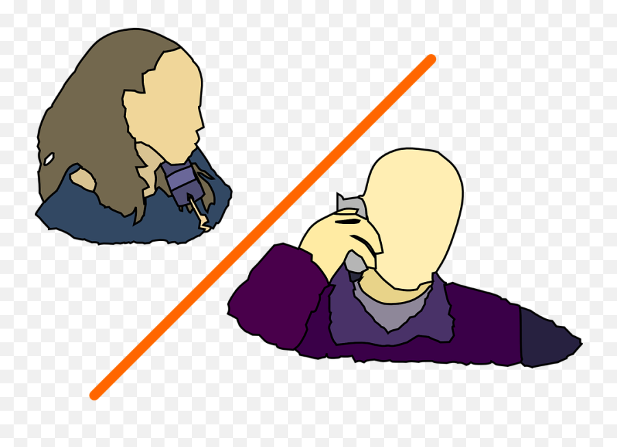 Clipart Telephone Talk Clipart - Two Person Talking On Phone Clipart Emoji,People Talking Clipart