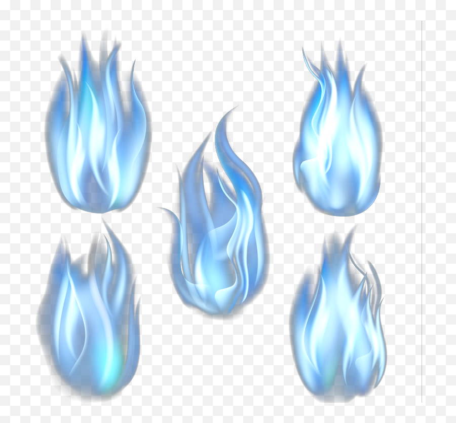 Blue Flame Fire Euclidean Vector - Hình Nn Ngn La Xanh Emoji,Blue Fire Png