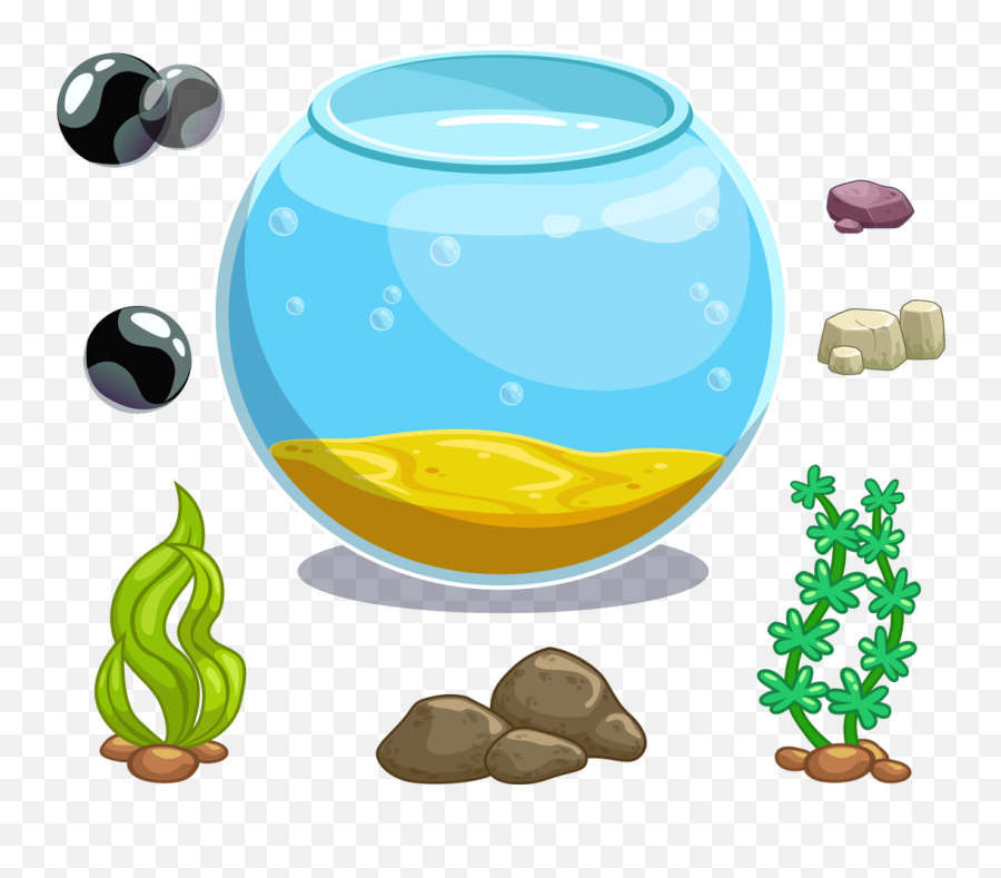 Library Of Fish Tank Decorations Svg Transparent Library Png - Animated Empty Aquarium Bowl Emoji,Fish Bowl Clipart