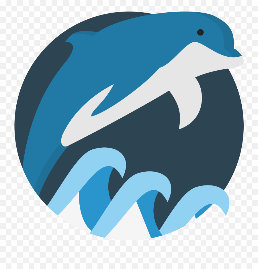 Dolphin Clipart Dolphin Tail - Dolphin Browser Icon Png Emoji,Dolphin Clipart