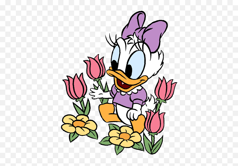 Disney Babies Clipart - Novocomtop Daisy Duck Baby Coloring Emoji,Babies Clipart