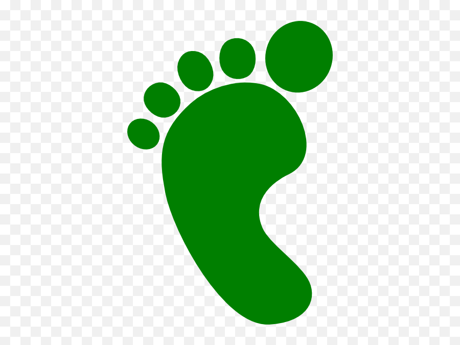 Angled Green Foot Clip Art At Clkercom - Vector Clip Art Green Feet Clipart Emoji,Feet Png