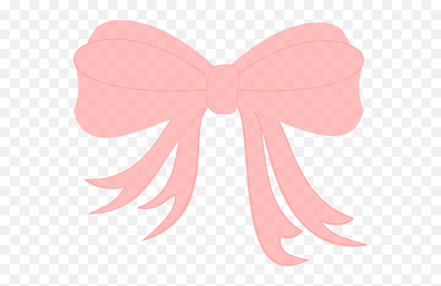 Pink Bow Clip Art At Clker - Pink Bow Clipart Emoji,Pink Bow Transparent Background