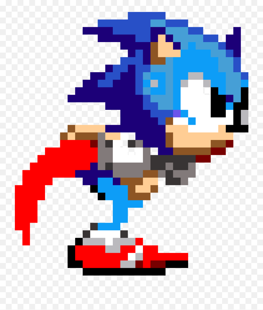 Sonic Running Png - Sonic Running Png Sonic Mania 1 Sonic Running Sprite Emoji,Sonic Mania Plus Logo