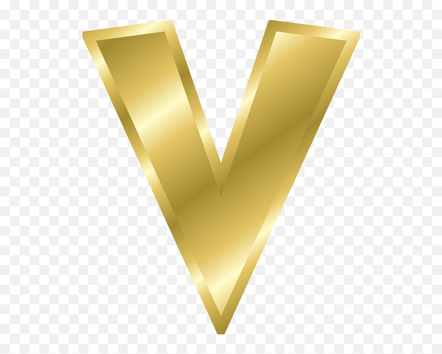 Logo Illustration Png - Gold Letter V Clipart Emoji,V Clipart