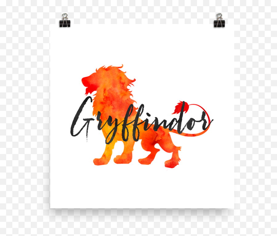 Gryffindor Hogwarts House Pride Art Print U2013 Literary - Fictional Character Emoji,Gryffindor Png