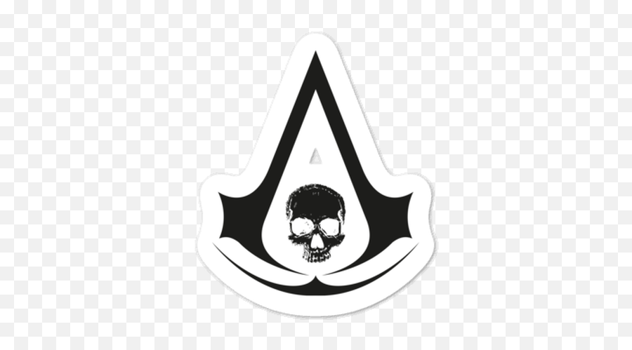 Black Flag Crest Sticker - Creed 4 Emoji,Assassins Creed Logo