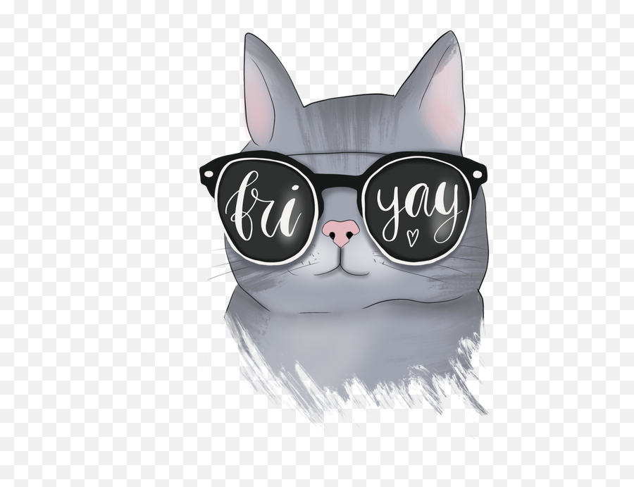 Pin By Lauren Seals On Cookie Cat Glasses Cats Glasses Emoji,Tuxedo Cat Clipart