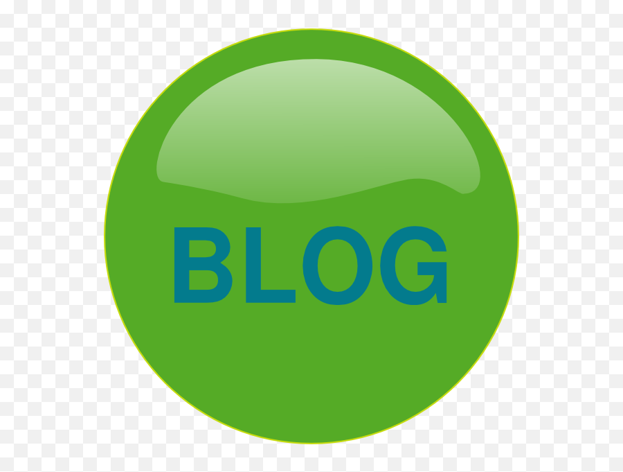 Blog Button Green Blue Clip Art At Clkercom - Vector Clip Emoji,Blog Clipart