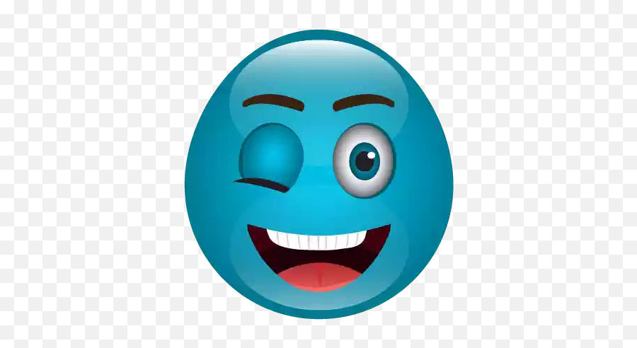 Cute Blue Emoji Png Transparent Image Transparent Png Image,Laughing Emoji Transparent Background