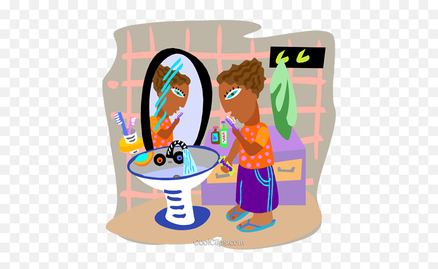 Man Brushing His Teeth Royalty Free Vect 330155 - Png Illustration Emoji,Brushing Teeth Clipart