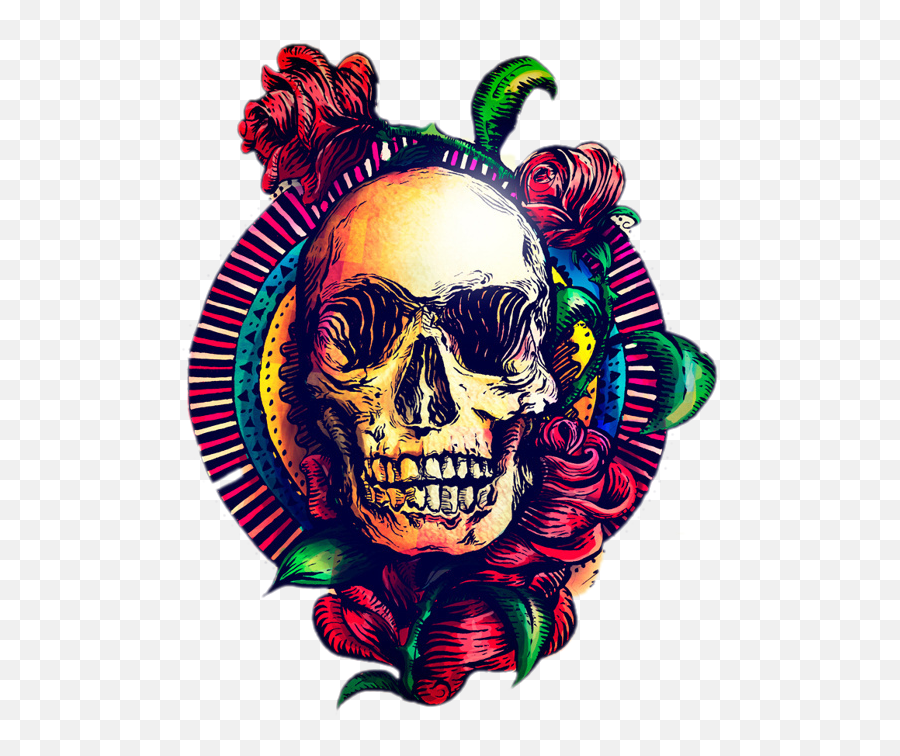 Download Art Skeleton Skull Calavera - Calaveras Art Png Emoji,Cool Clipart