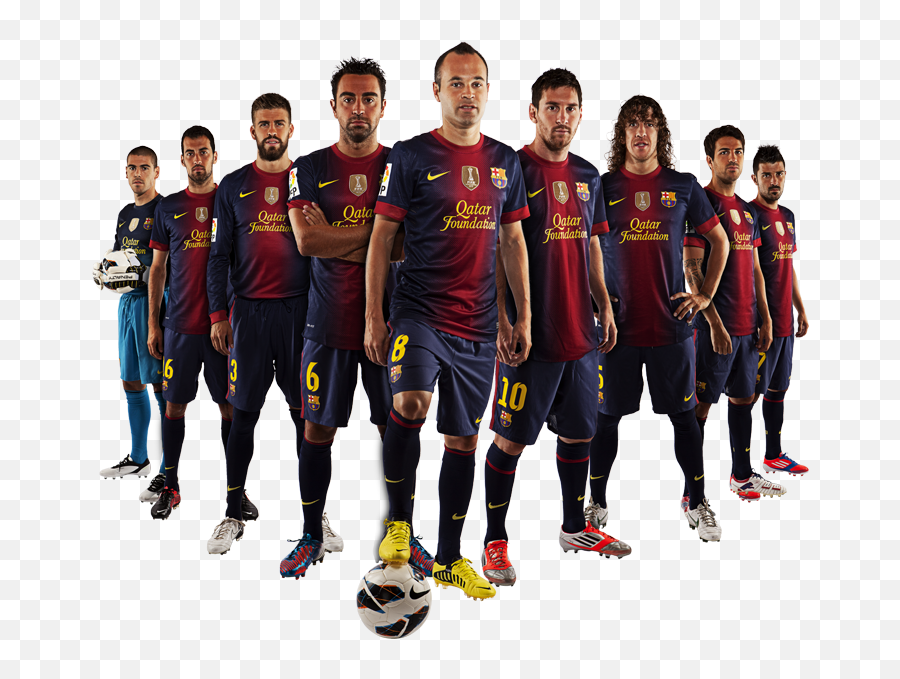 Fc Barcelona Soccer Camp In Boston Newton Newsreviews - Barcelona Players Png Emoji,Soccer Png