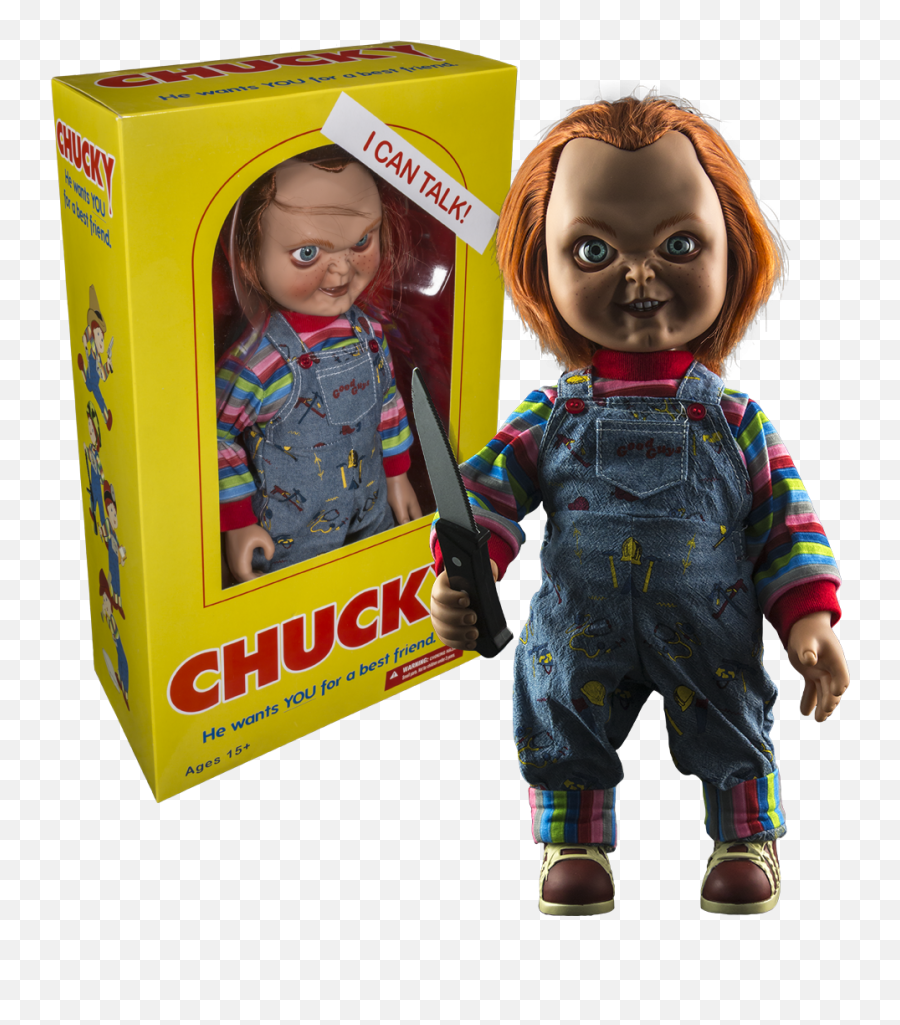 Download Hd Good Guy Chucky Talking - Chucky Mezco Emoji,Chucky Png