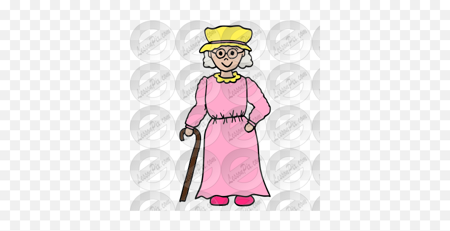 Old Lady Picture For Classroom Therapy Use - Great Old Happy Emoji,Old Lady Clipart