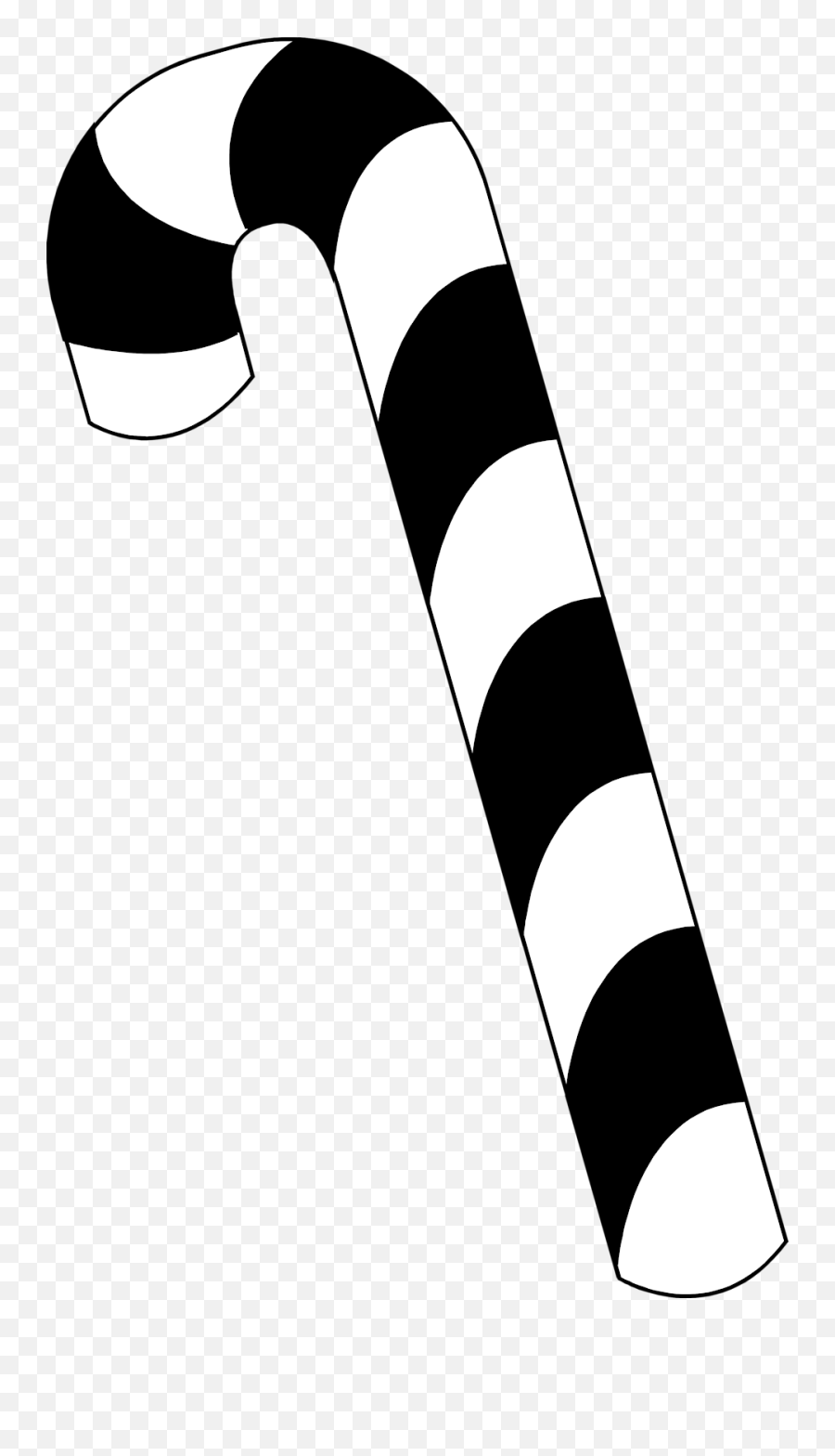 White Candy Cane Clipart Free - Cane Clipart Black And White Emoji,Candy Cane Clipart