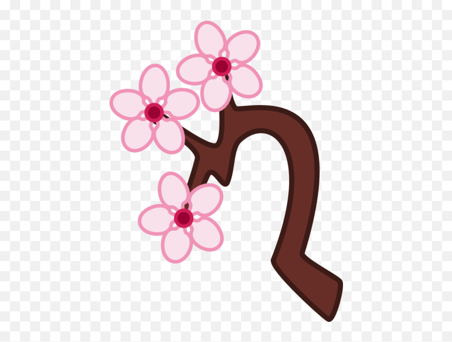 Cherry Blossoms Cutie Mark Derpibooru - Mlp Blossom Cutie Mark Emoji,Cherry Blossom Transparent Background