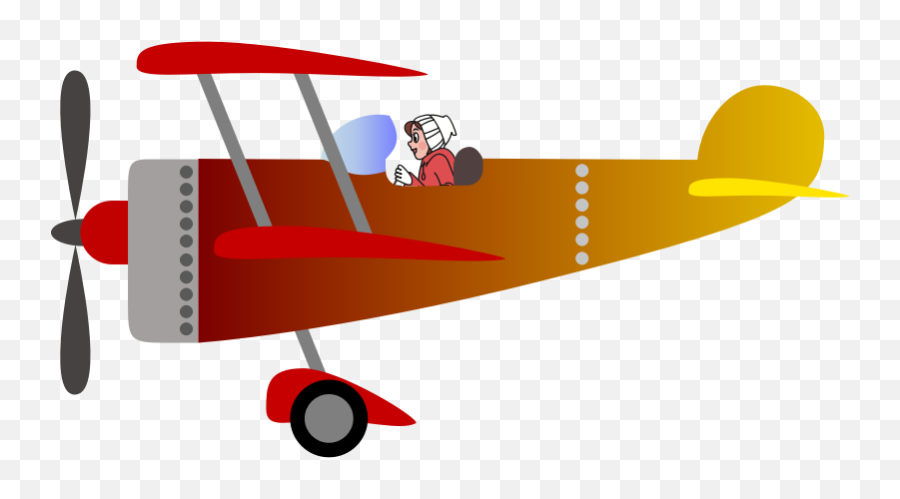Openclipart - Clipart Biplane Emoji,Pilot Clipart