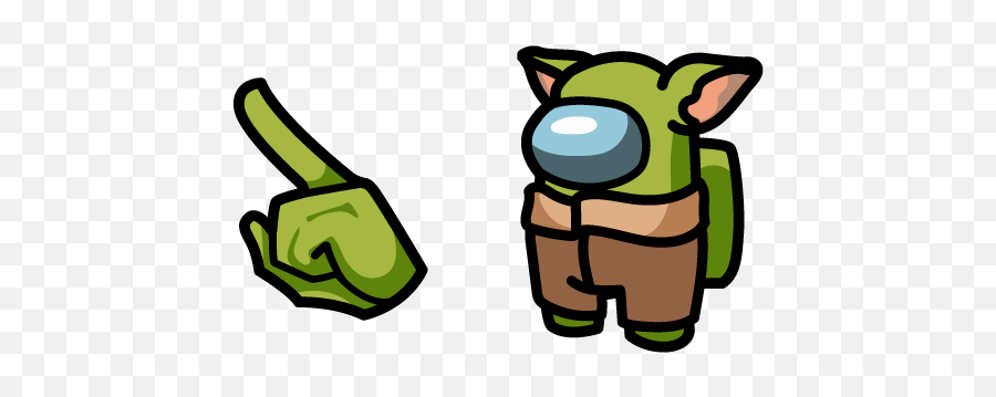 Among Us Baby Yoda Character Cursor U2013 Custom Cursor Browser - Among Us Donut Character Emoji,Baby Yoda Png