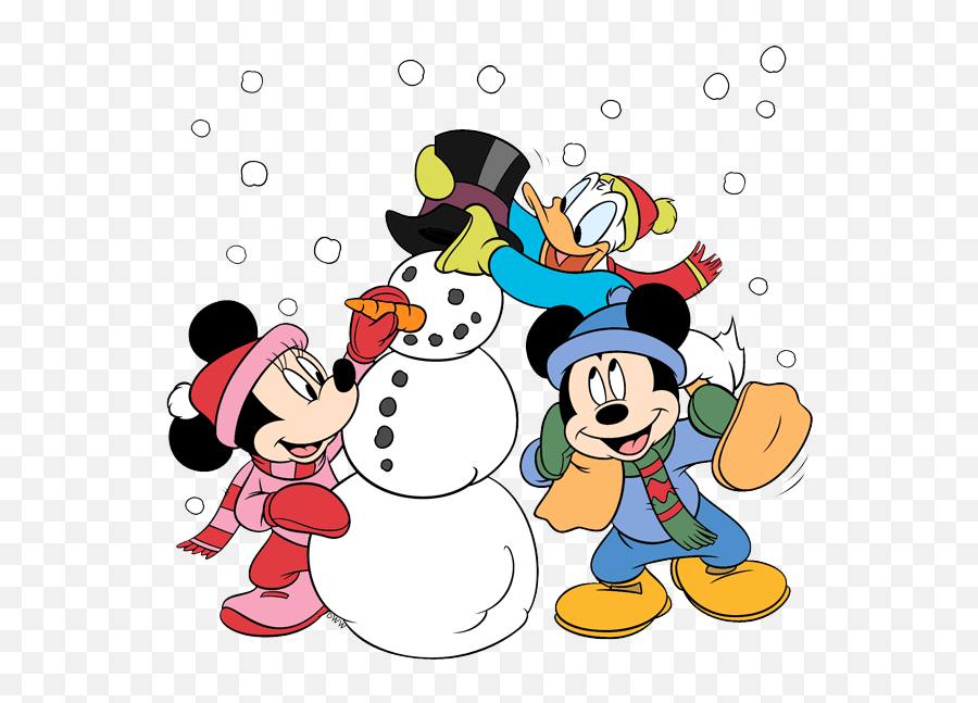 Snowman Clipart Mickey Mouse Picture - Mickey Mouse And Friends Group Emoji,Johnny Appleseed Clipart