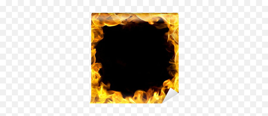 Fire Border With Flames Wall Mural - Fire Border Emoji,Fire Border Png