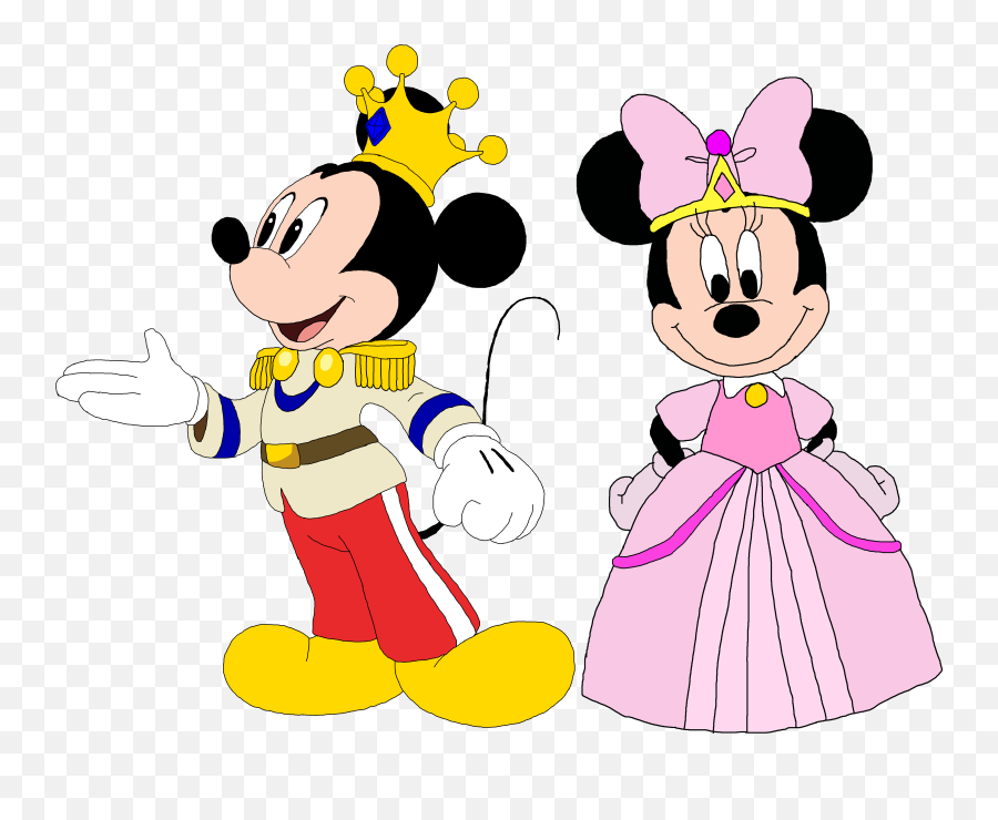 Prince Mickey And Princess Minnie - Mickey And Minnie Drawing Emoji,Mickey Mouse Clubhouse Logo