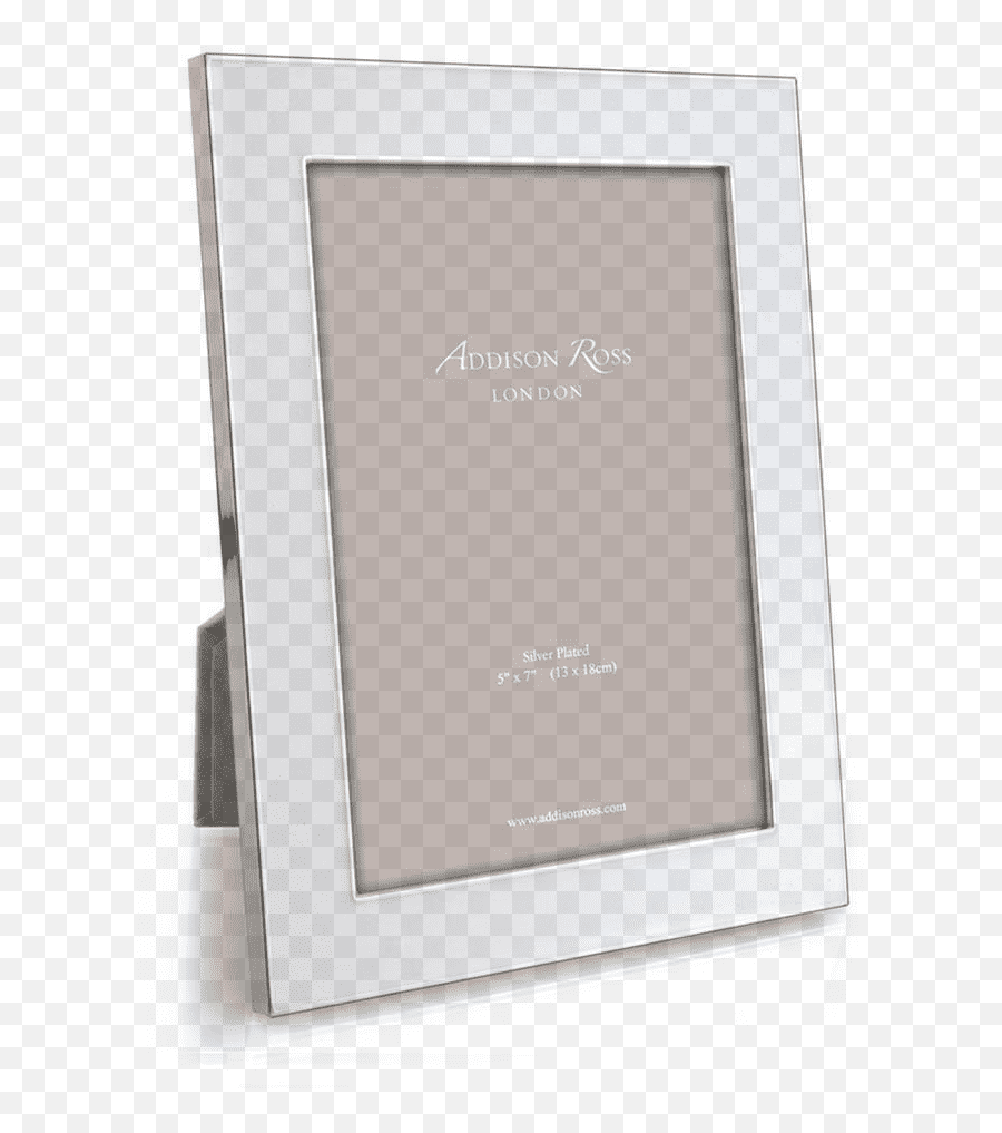 White Enamel Frame 5x7 Fr0904 - Poster Frame Emoji,Silver Frame Png