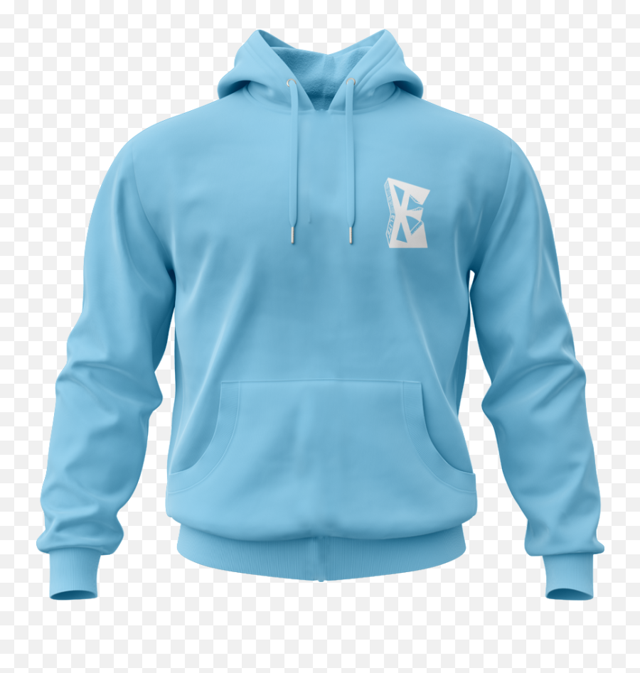 Signature E Logo Hoodie Baby Blue Emoji,Logo Hoody
