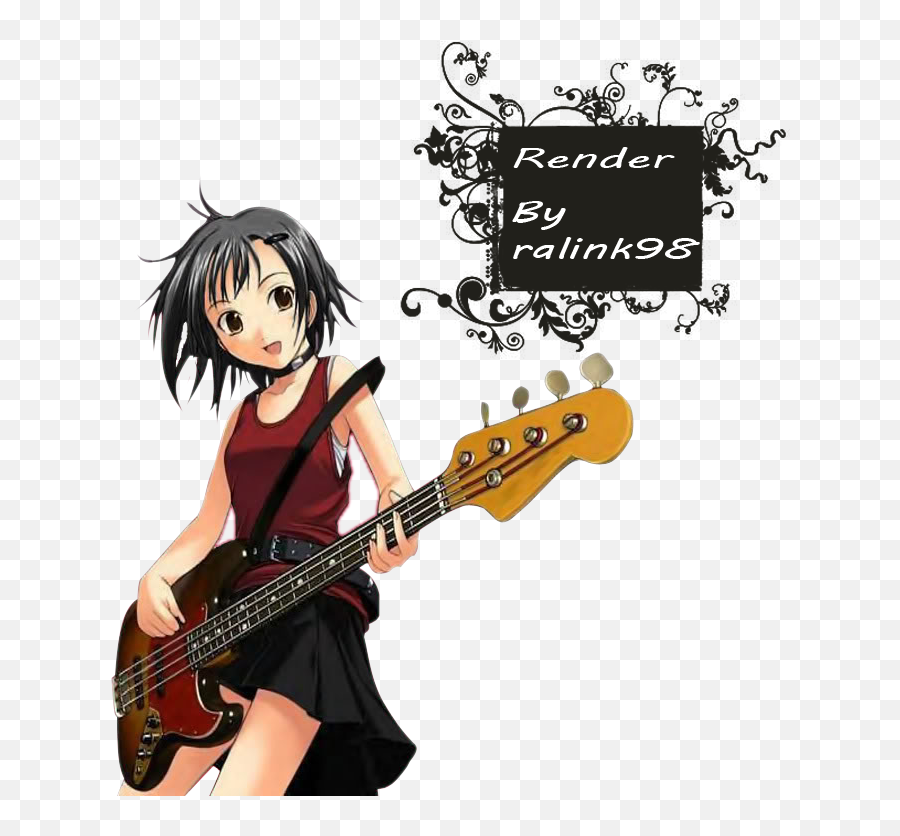 Download Anime Sexy Rock Photo - Anime Girl Guitar Png Image Emoji,Sexy Anime Girl Png