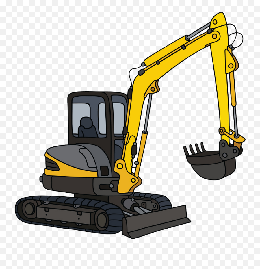 Small Yellow Excavator Png Transparent - Clipart World Emoji,Digger Clipart