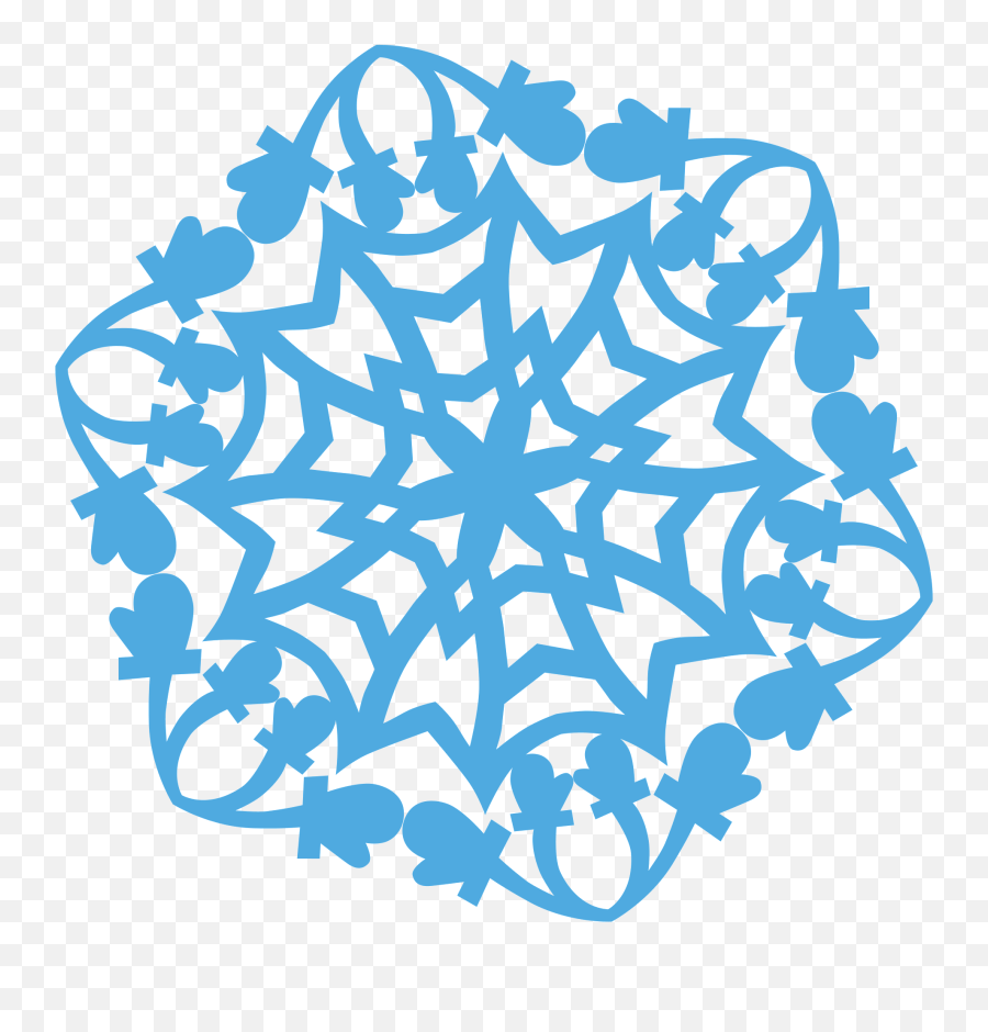 Mitten Snowflake Clipart Free Download Transparent Png - Decorative Emoji,Mitten Clipart