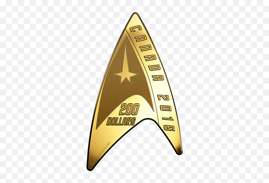 Star Trek Delta Coin - Starfleet Command Insignia Star Trek 50th Anniversary Ngc Pf69 Ultra Cameo 2016 200 12 Oz Pure Gold Coin Rcm Canadian Mint Star Trek Emoji,Star Trek Logo