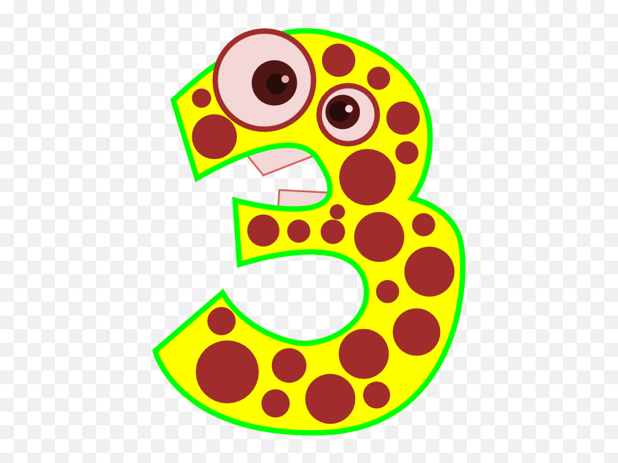3 Edited Animal Number Clip Art At - 3 Clip Art Free Emoji,3 Clipart