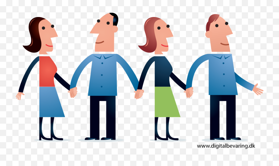 Four People Holding Hands - Common Purpose Emoji,People Holding Hands Clipart