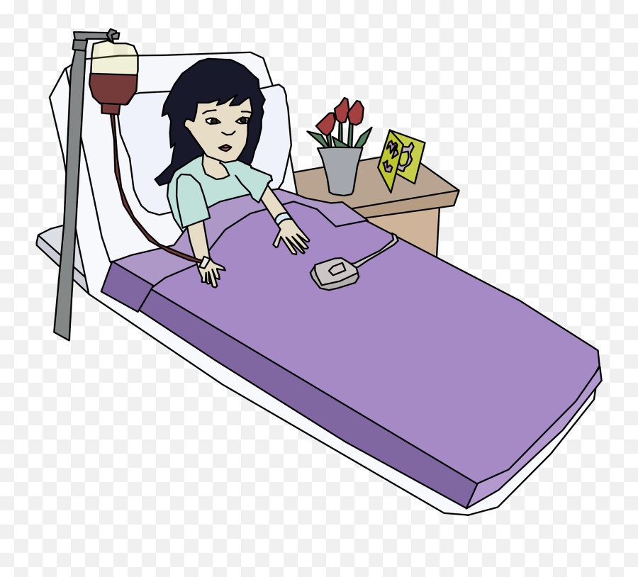 Girl In The Hospital Clipart - Clipart Person In Hospital Emoji,Hospital Clipart