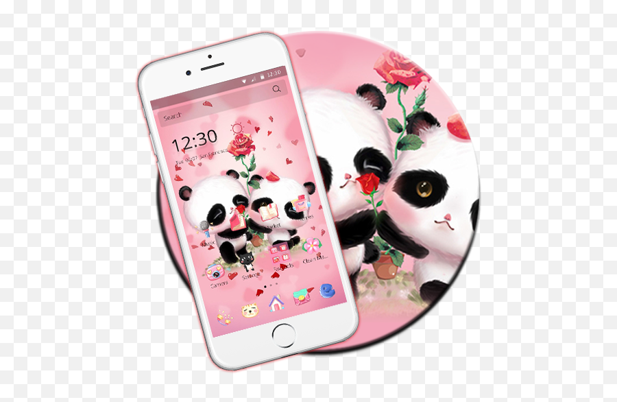 Pink Panda Love - Android The App Store Pink Panda Wallpaper For Android Emoji,Pink App Store Logo